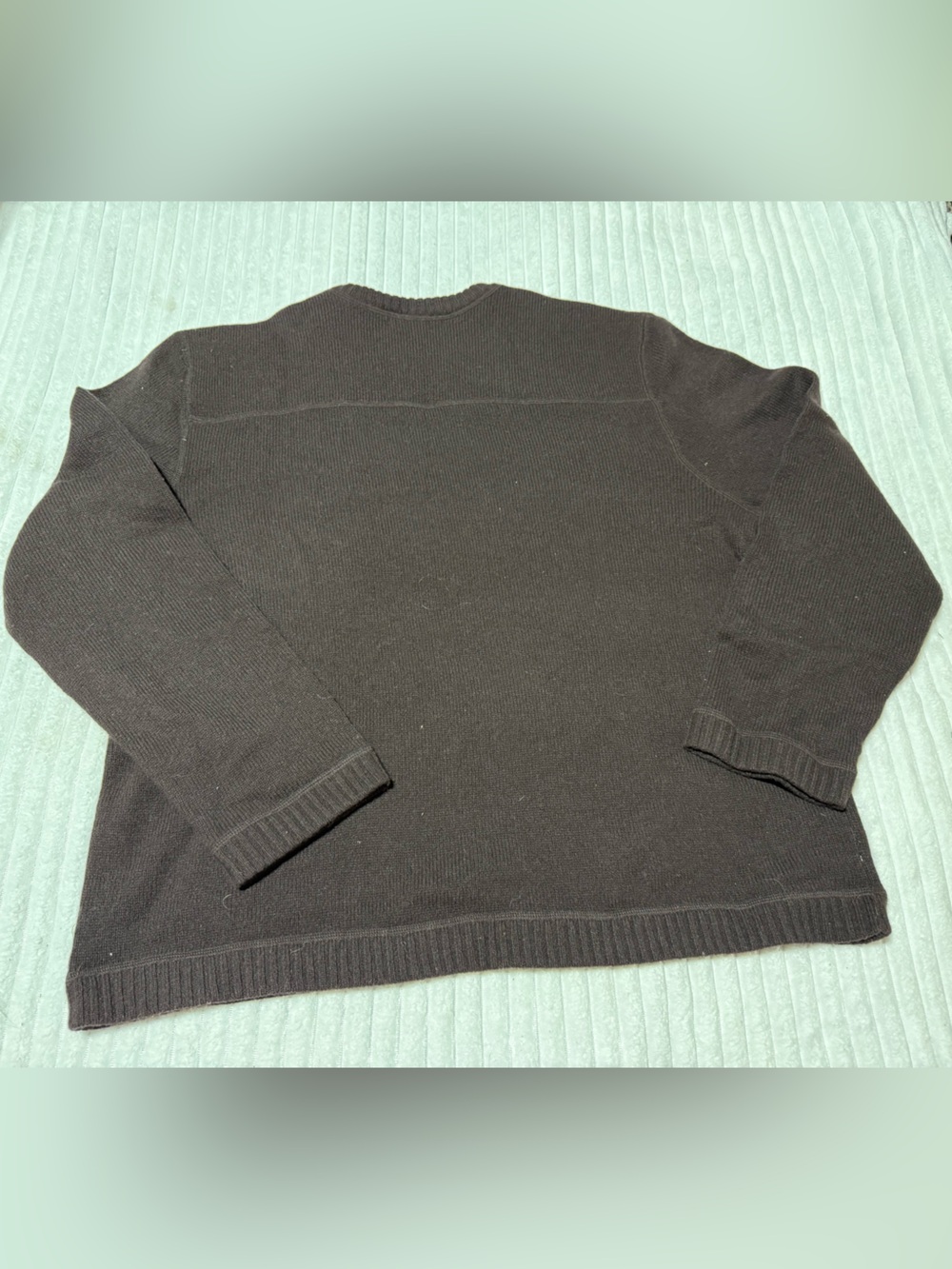 Banana Republic Brown/plum Crewneck Sweater with Gray Elbow Patches - Picture 3 of 3
